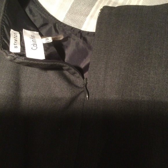 Calvin Klein Grey Shift Dress with Stretch - Picture 3 of 6